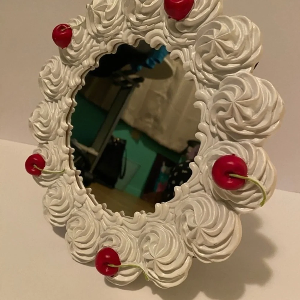 Whip Cream and Cherry Decorative Mirror, Cake Mirror